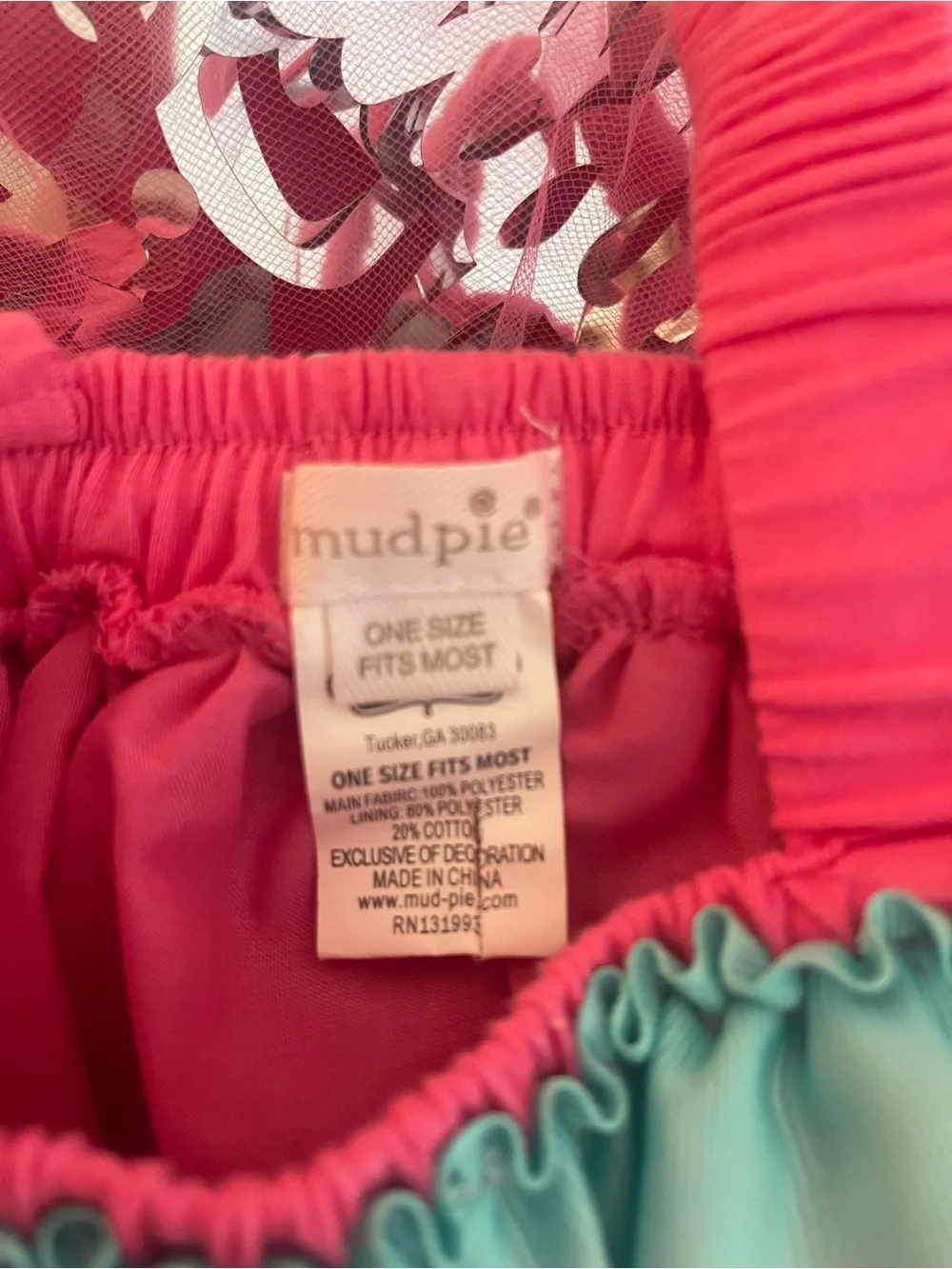 MUD PIE VGUC Hot Pink Tulle Confetti Birthday Girl Dress
